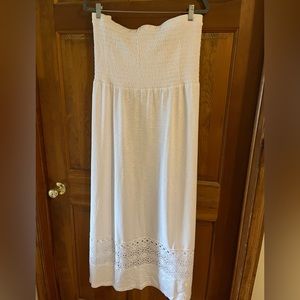 Belle Beach by Kim Gravel Petite Smocked Cover Up Maxi Dress size 2X NWOT
